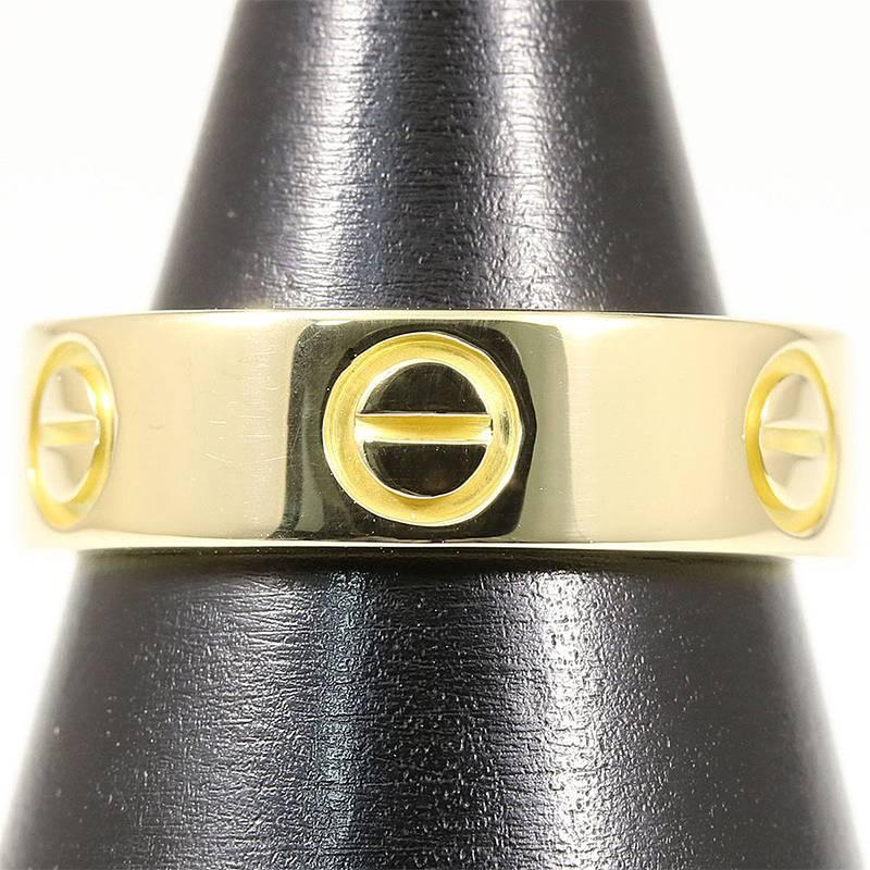 Women's or Men's CARTIER 18KYG Yellow Gold Love Ring US5.5 EU51  For Sale
