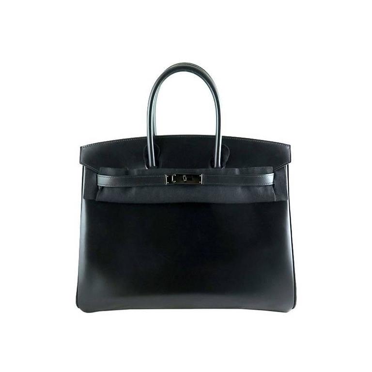 Hermes So Black Birkin 35cm Boxcalf Leather Black Hardware RARE For Sale at 1stDibs birkin so black hermes so black collection