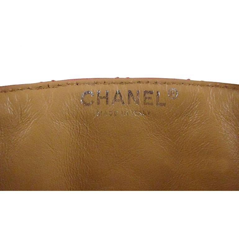 Chanel Pink Lambskin Bicolor East West E/W 10inch Medium 2.55 Bijoux Chain Flap For Sale 2