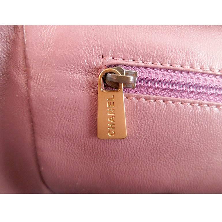 Chanel Purple Pink Lambskin Petite Timeless Shopping Tote Ptt Bag In Excellent Condition For Sale In Singapore, SG