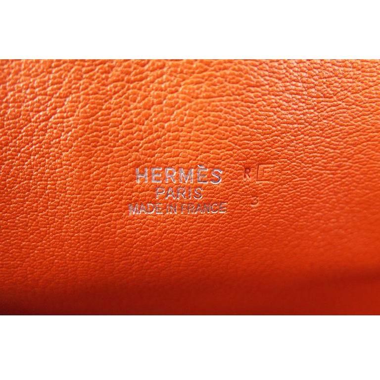 Hermes Birkin 35 Orange Dalmatian Buffalo Leather Palladium Hardware ...