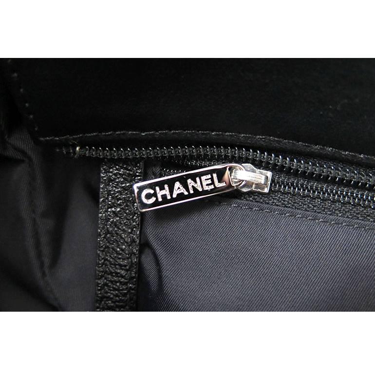 Chanel Biarritz Jumbo Large Black Nylon Shopping Tote Bag For Sale 1