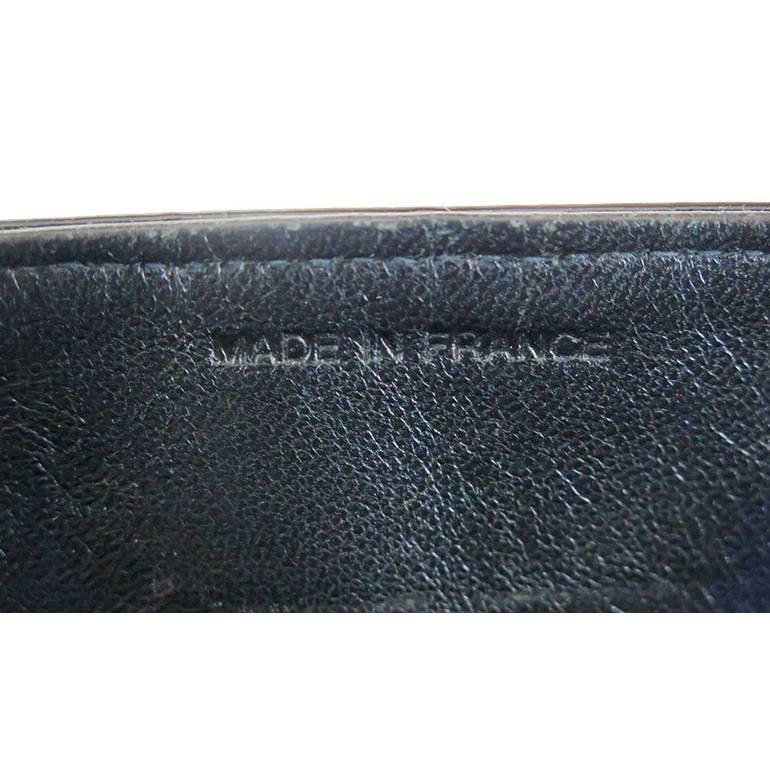 Chanel CC Mirror Black Patent Medium Evening Clutch Bag For Sale 3