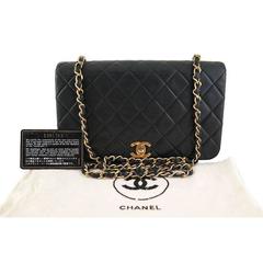 Chanel Black Lambskin Medium 2.55 Classic Thick Flap Bag