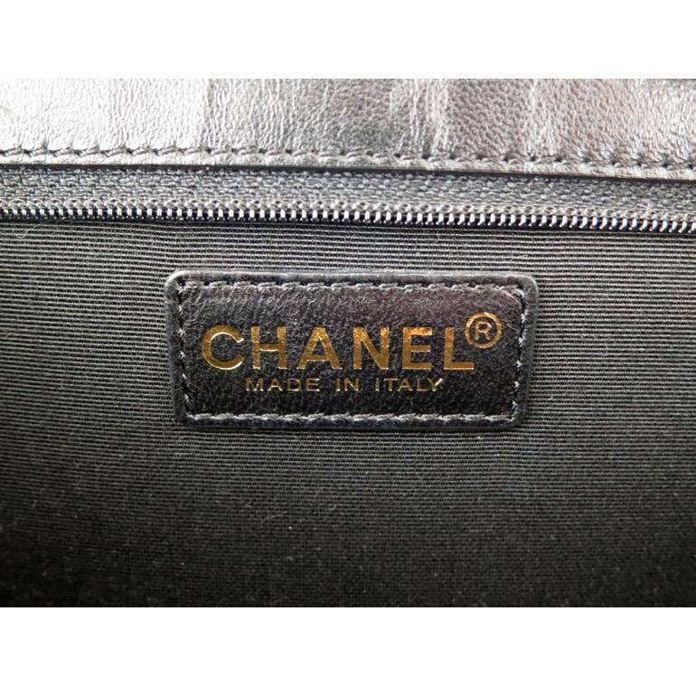 Women's Chanel Two way Black Fabric CC Shoulder Evening Bag For Sale