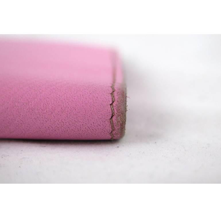 Hermes 5P Bubblegum Pink Bearn Palladium Hardware Wallet - Rare For Sale 4