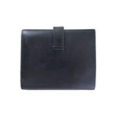 Hermes Black Bearn Veau Boxcalf Palladium Hardware Wallet