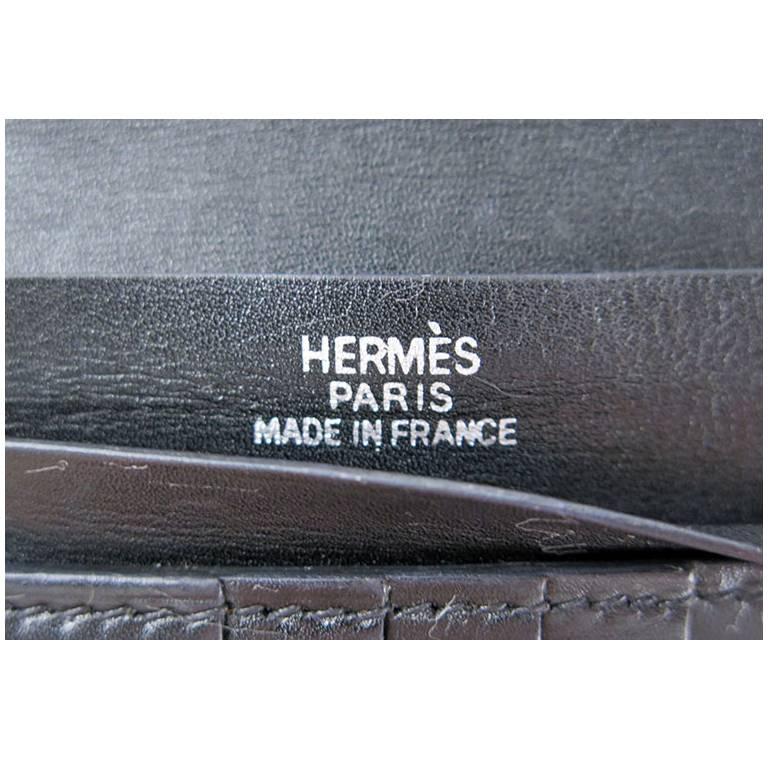Hermes Black Bearn Veau Boxcalf Palladium Hardware Wallet For Sale 2