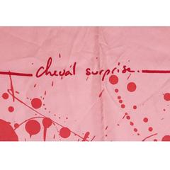 Hermes Orange Cheval Surprise 90cm Silk Scarf By Dimitri