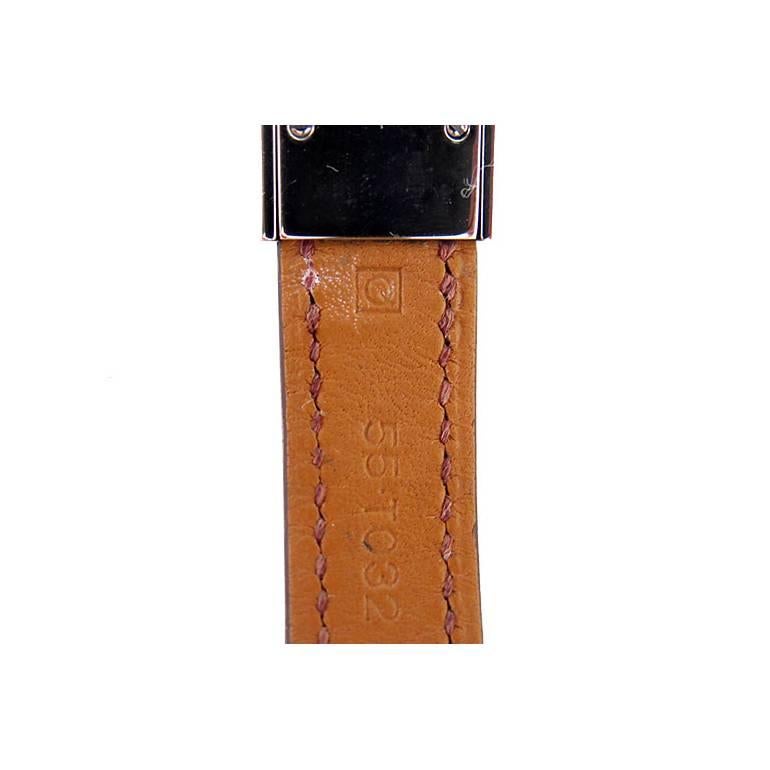 Hermes Stainless steel Diamond Kelly quartz Wristwatch For Sale 2