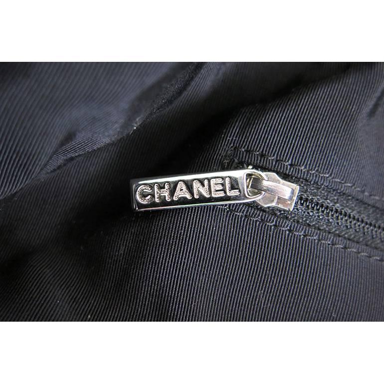Chanel Black Vinyl Coco Spirit Cabas Maxi XL Tote Bag For Sale 1