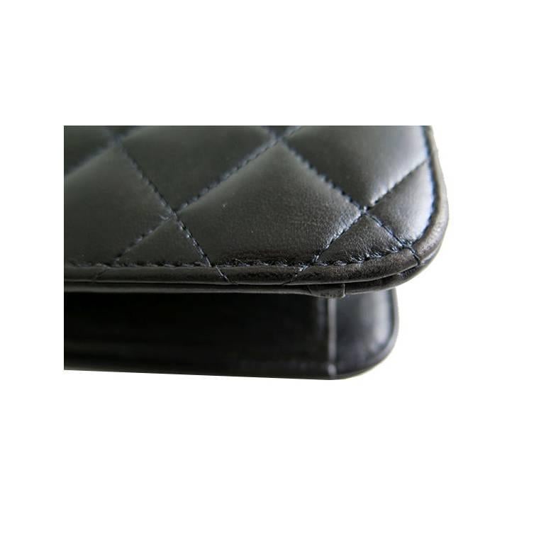 Chanel 3way Black Lambskin 2.55 Gold Hardware CC Evening Clutch For Sale 5