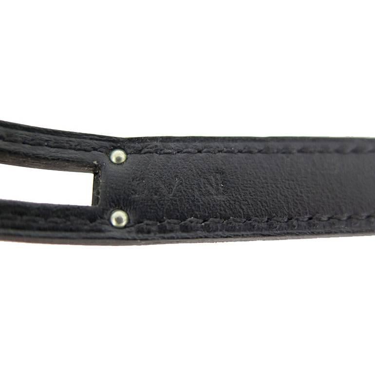 Hermes So Black Kelly Double Tour Kdt Bracelet Bangle Rare In New Condition In Singapore, SG
