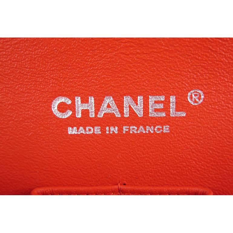 Chanel Red Patent Leather Medium 10inch Double Flap For Sale 2