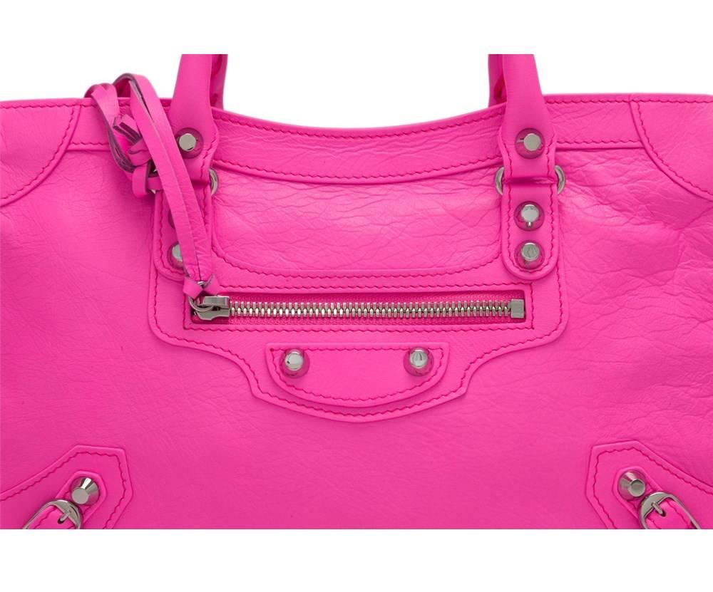 balenciaga hot pink purse