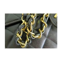 Chanel Three Way Black Lambskin 2.55 Gold Hardware CC Evening Clutch