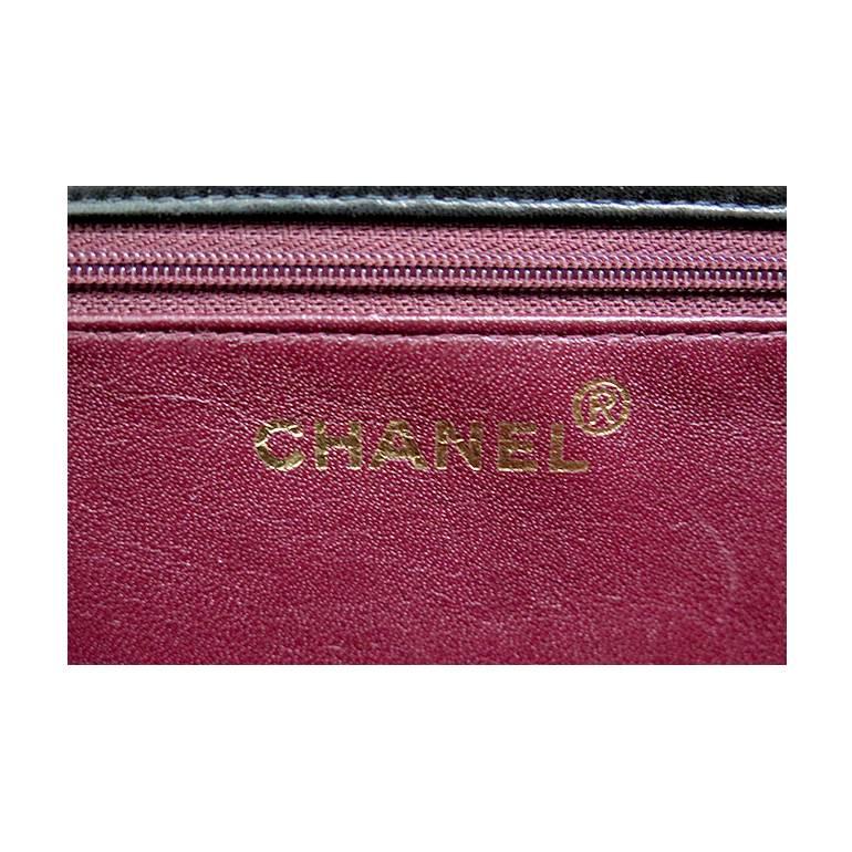 Chanel Three Way Black Lambskin 2.55 Gold Hardware CC Evening Clutch For Sale 1
