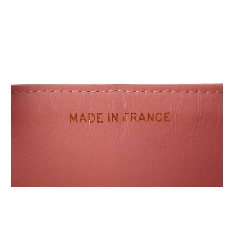 Chanel Pink Lambskin 2.55 Classic Medium Double Flap Evening Bag 1