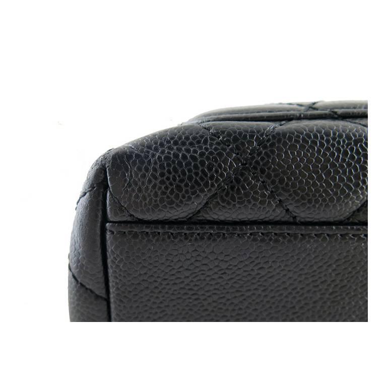 Chanel Kelly Black Caviar Jumbo 2.55 Gold Hardware Evening Bag 4