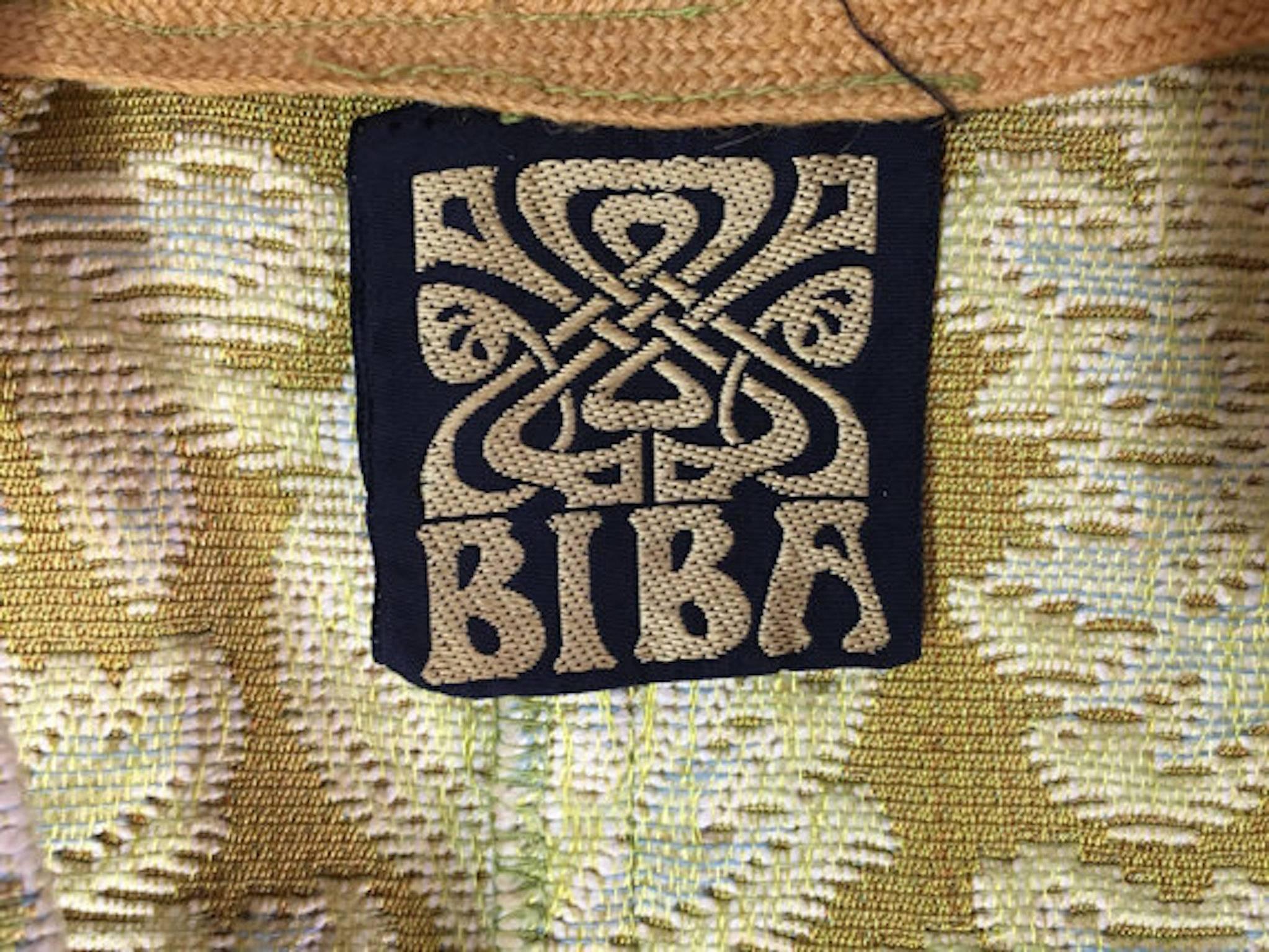 Brown Original 1970s Vintage Biba Tapestry Full Length Maxi Waistcoat Size UK 8