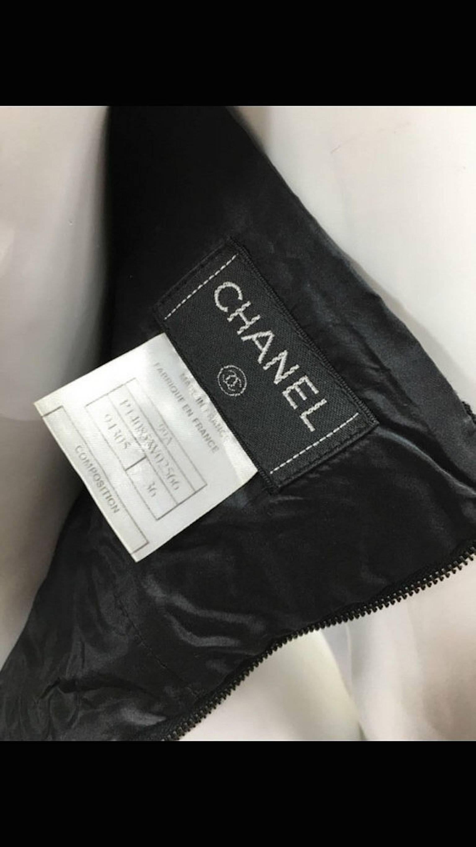 Vintage Chanel 100% Wool Halter Corset Top Black 1990s For Sale 1