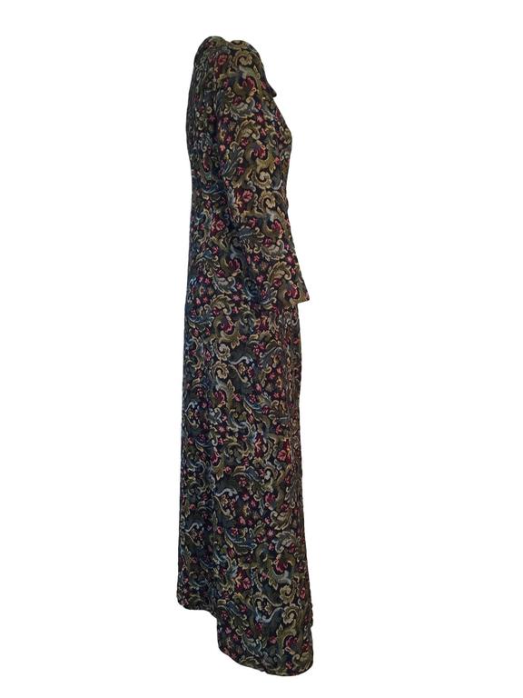 Vintage 1970s Full Length Tapestry Maxi Coat at 1stDibs