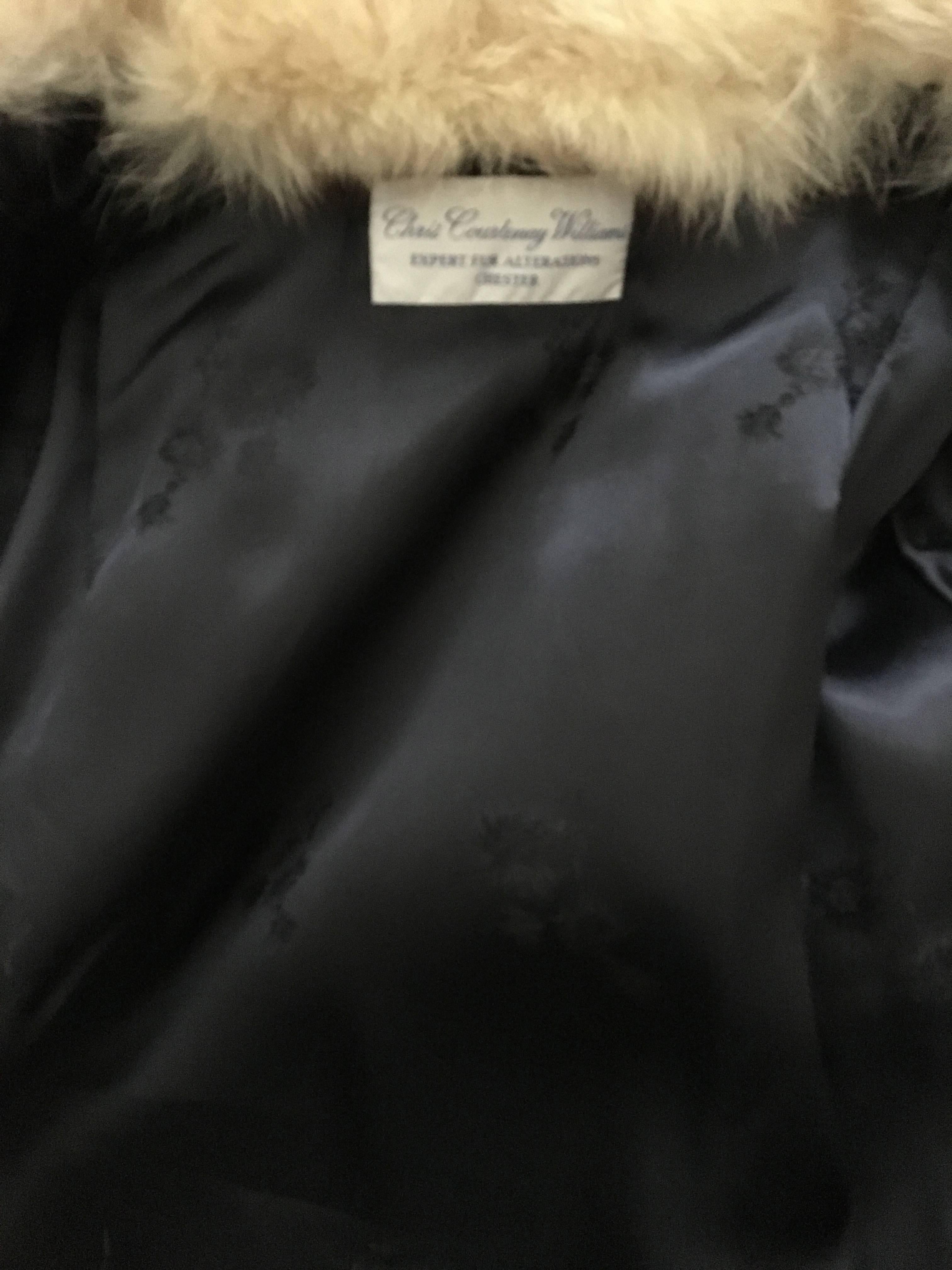 Brown Chris Courtenay Williams Fox Fur Vintage Jacket Coat 