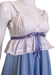 1970s Jean Varon Cotton Gingham Maxi Dress