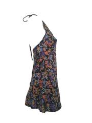 1970s Clobber Jeff Banks Satin Playsuit Romper Mythical Print 8
