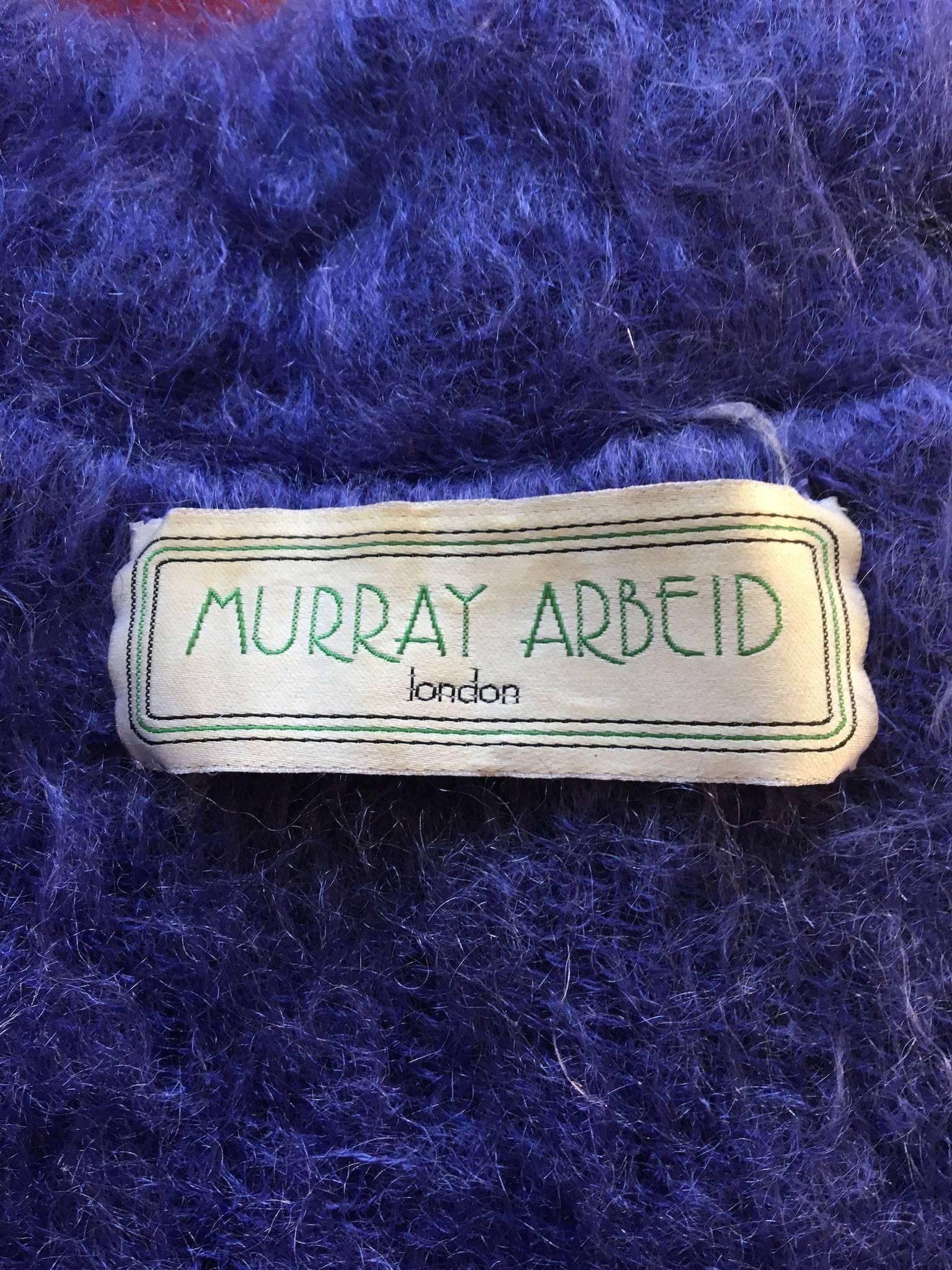 Vintage Mohair Lavender Purple Cape Cloak 1970s Murray Arbeid  For Sale 1