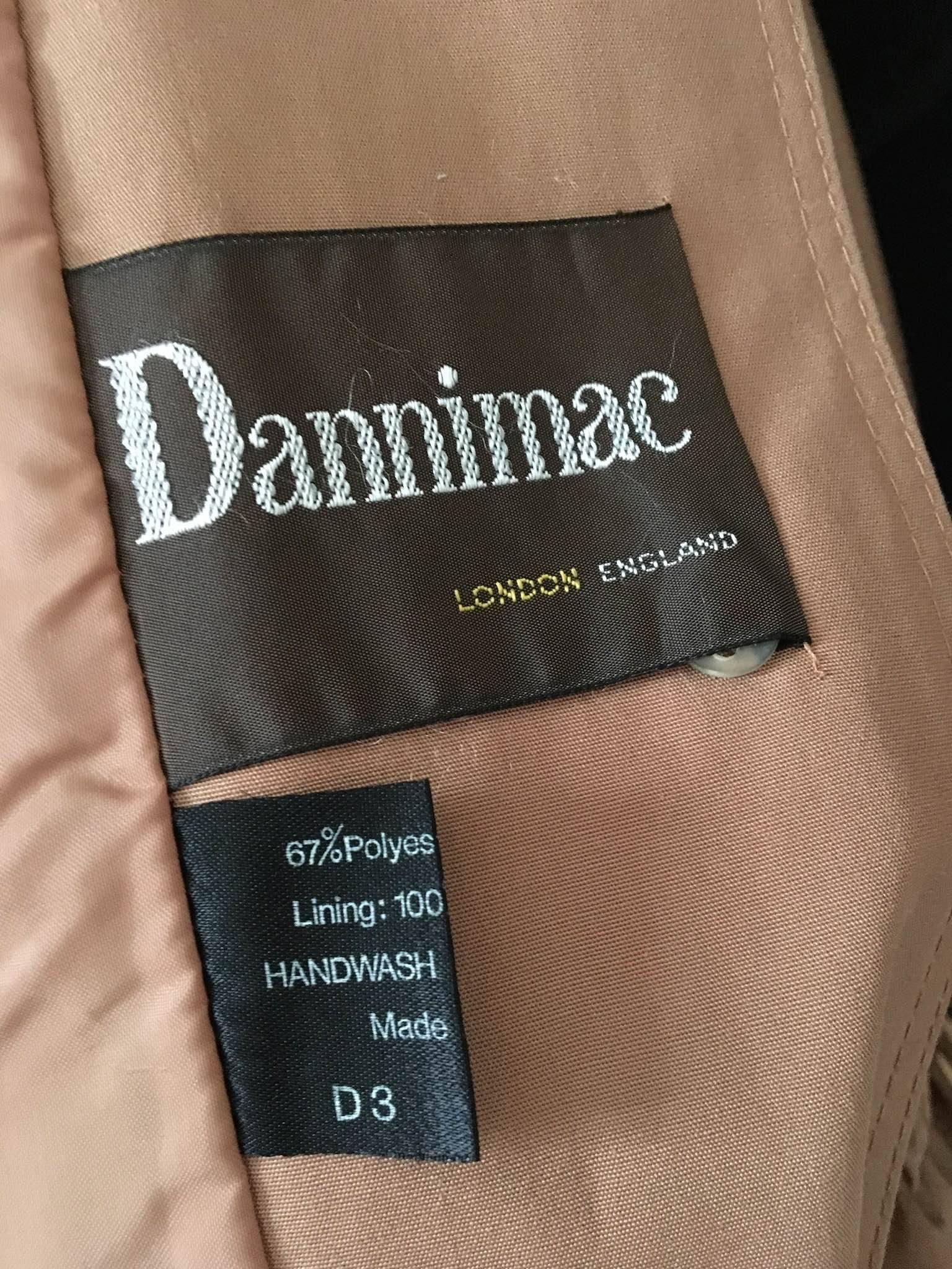 Brown Vintage 1970s DANIMAC London Swing Smock Back Coat Mac Raincoat