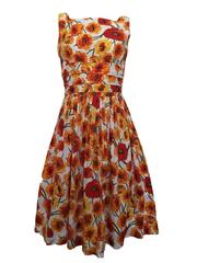 Jonathan Logan 1950s Floral 2 Piece Dress & Jacket Top Vintage Poppy Print