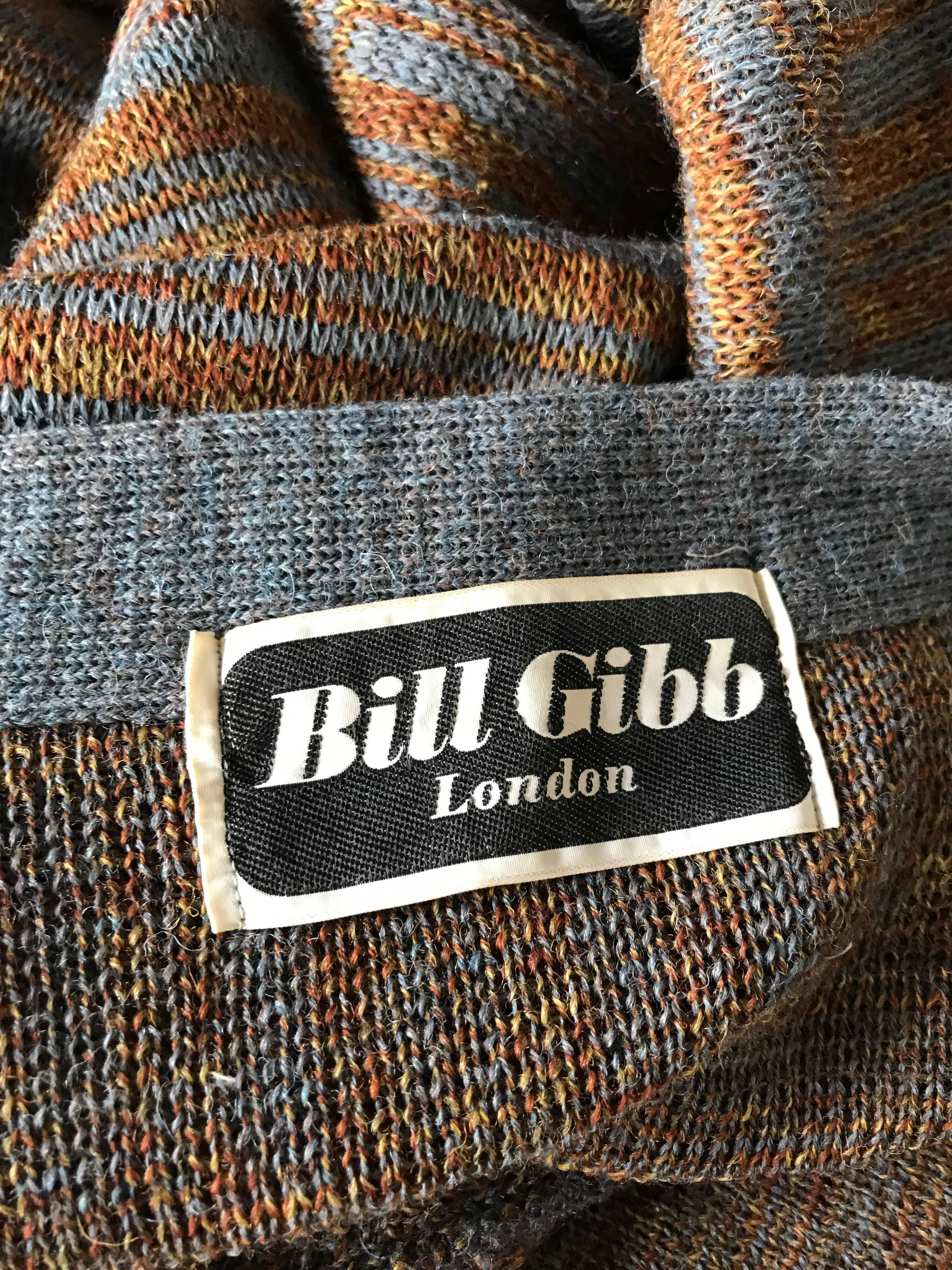 Black Bill Gibb Mid 1970s Kimono Sleeve Knitted Coat  For Sale