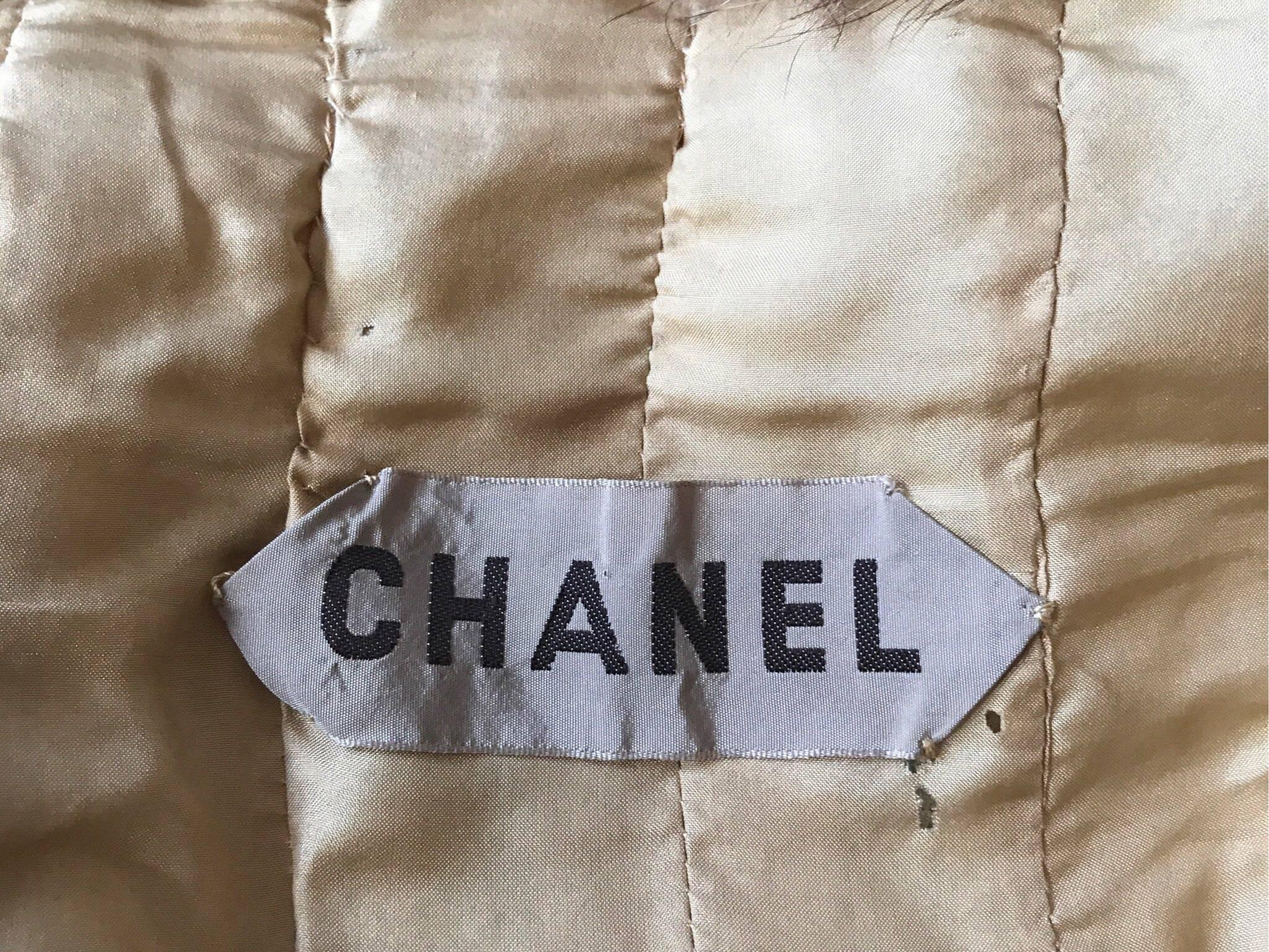 Chanel Haute Couture Wool Lattice & Fur 1967 Coat  In Good Condition For Sale In Portsmouth, Hampshire