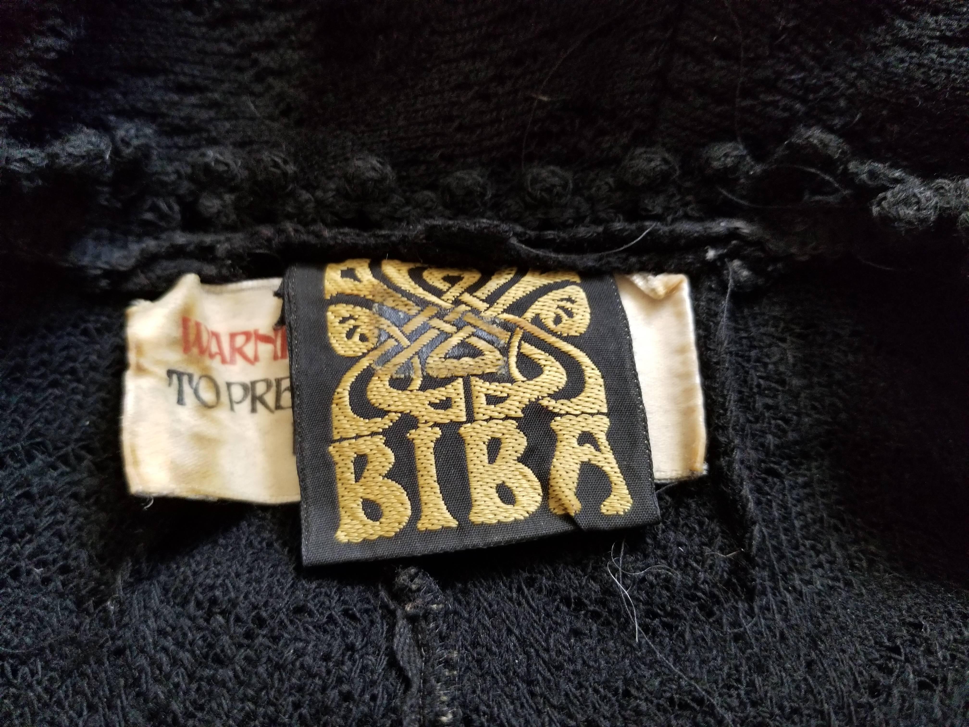 Vintage 1960s Biba Rare Crochet Black Catsuit Jumpsuit   1