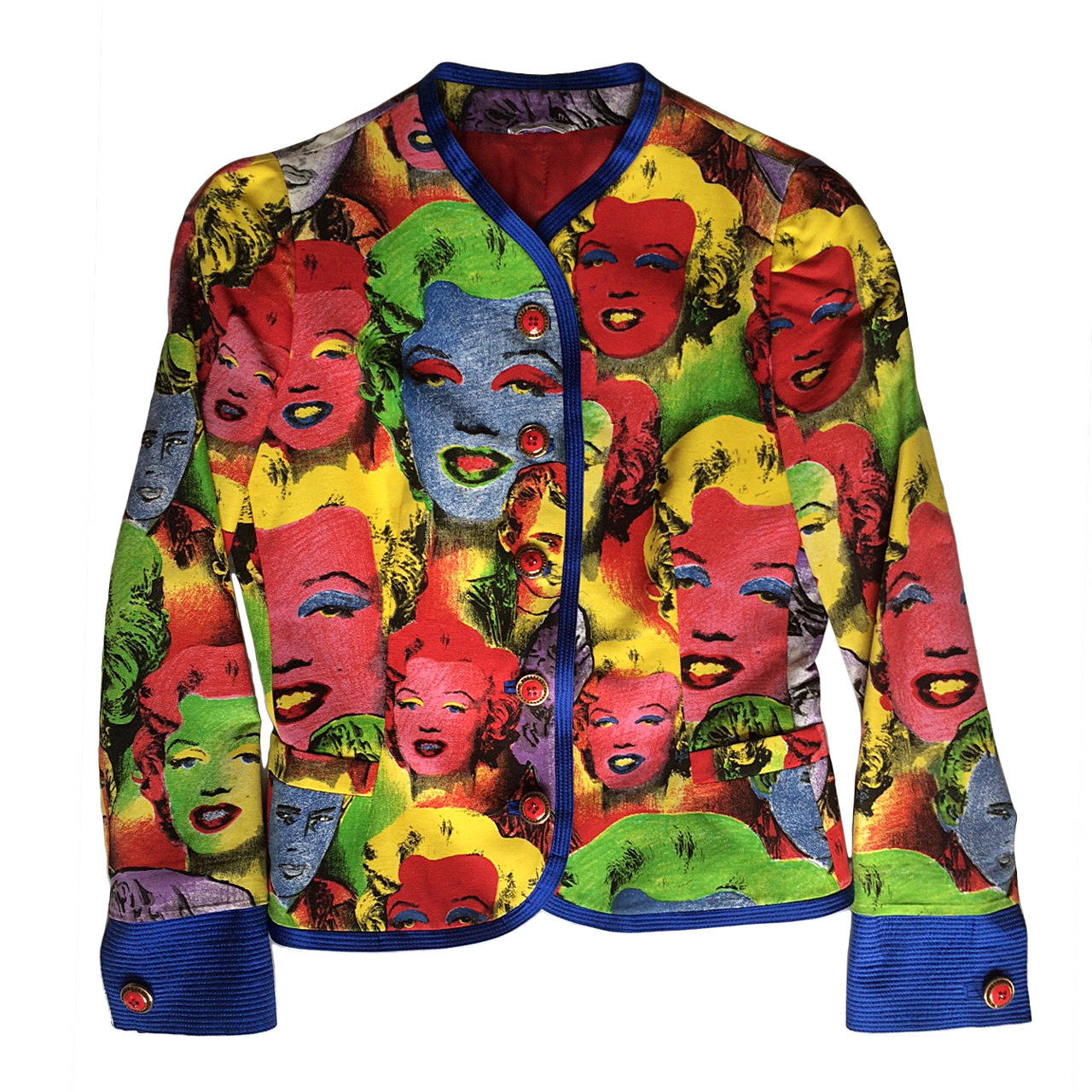 Gianni Versace Couture Marilyn Print Jacket Spring 1991 For Sale