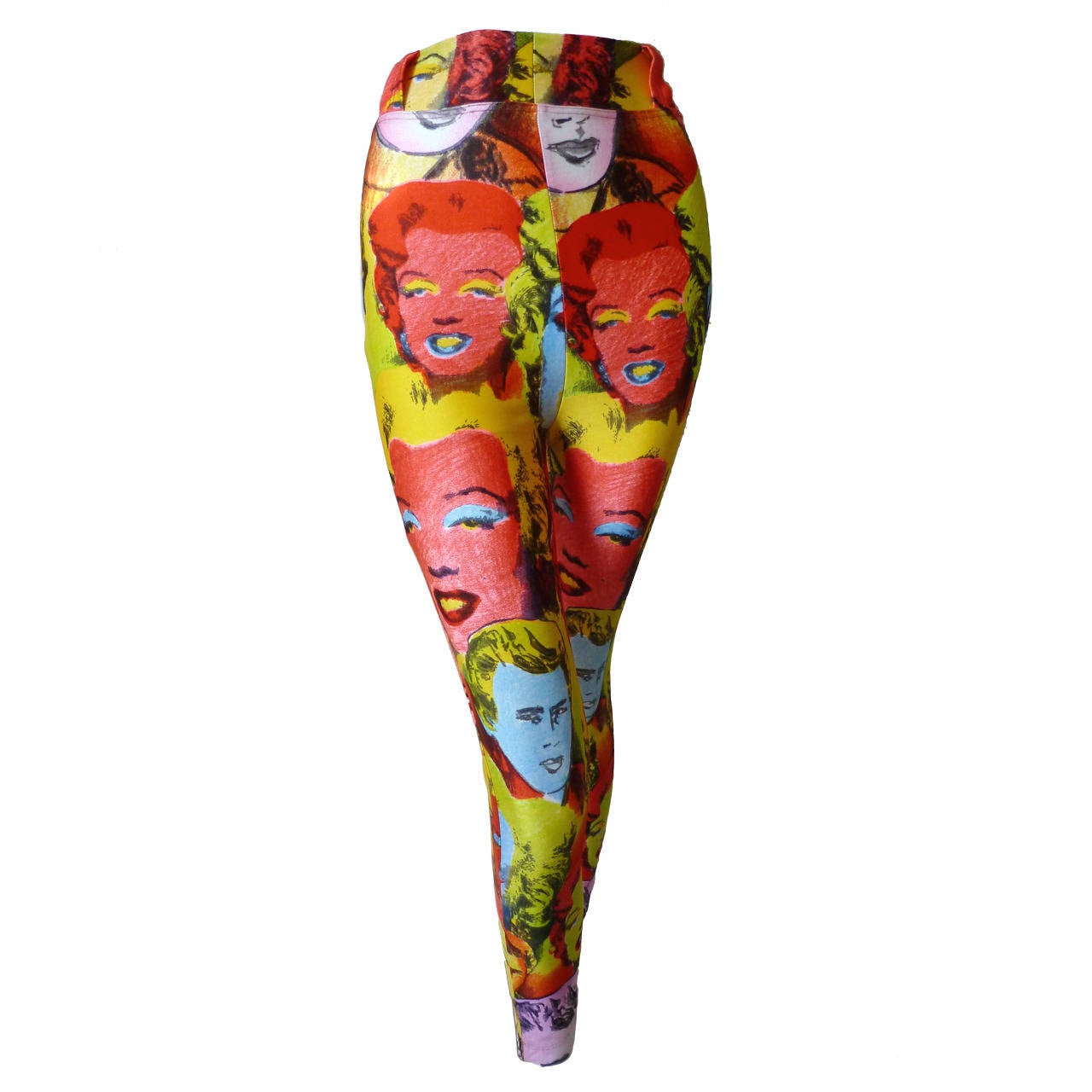 Gianni Versace Couture Marilyn Print Leggings Spring 1991 For Sale