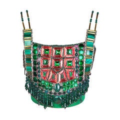 Iconic Atelier Versace Beaded Bodice Breastplate Spring 1991