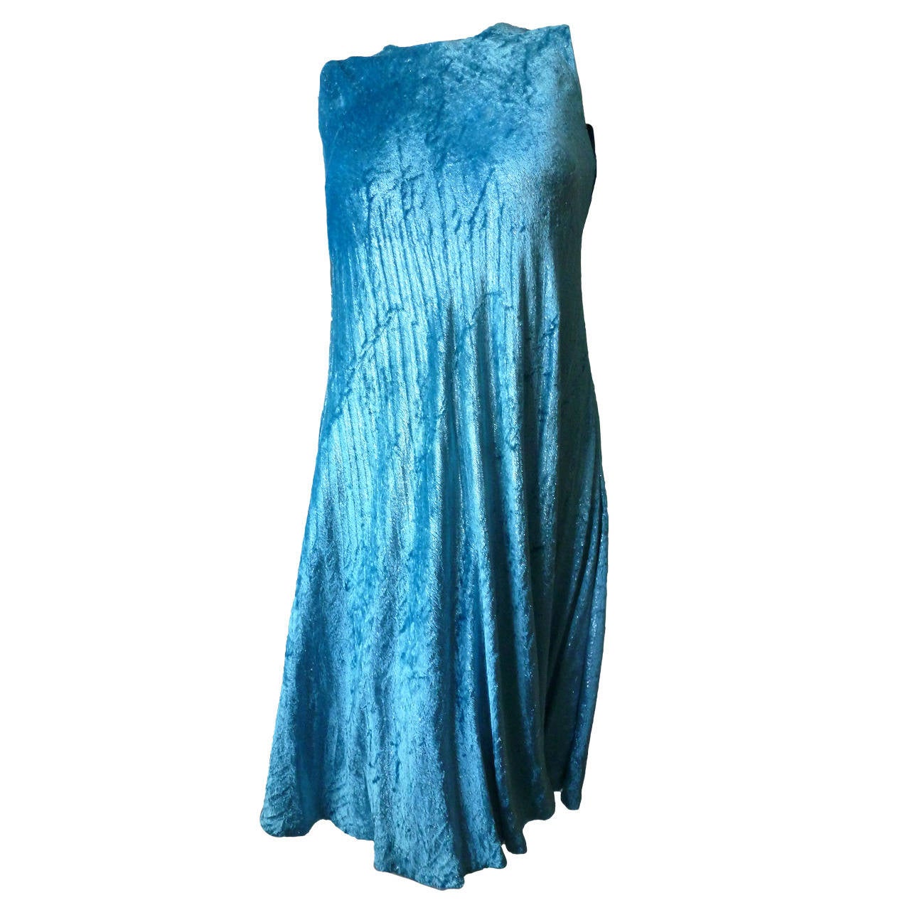 Gianni Versace Couture Crushed Velvet Cocktail Dress Spring 1994 For Sale