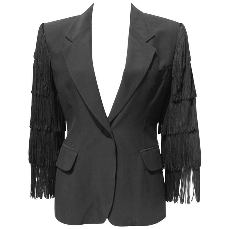 Moschino Couture Fringed Jacket 1992 For Sale