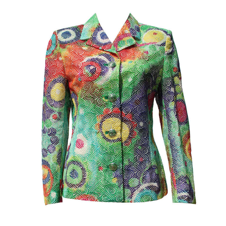Gianni Versace Rainbow Jacket Punk Collection Spring/Summer 1994 For Sale