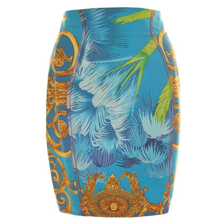 Gianni Versace Baroque Miami Print Skirt Spring/Summer 1993 For Sale