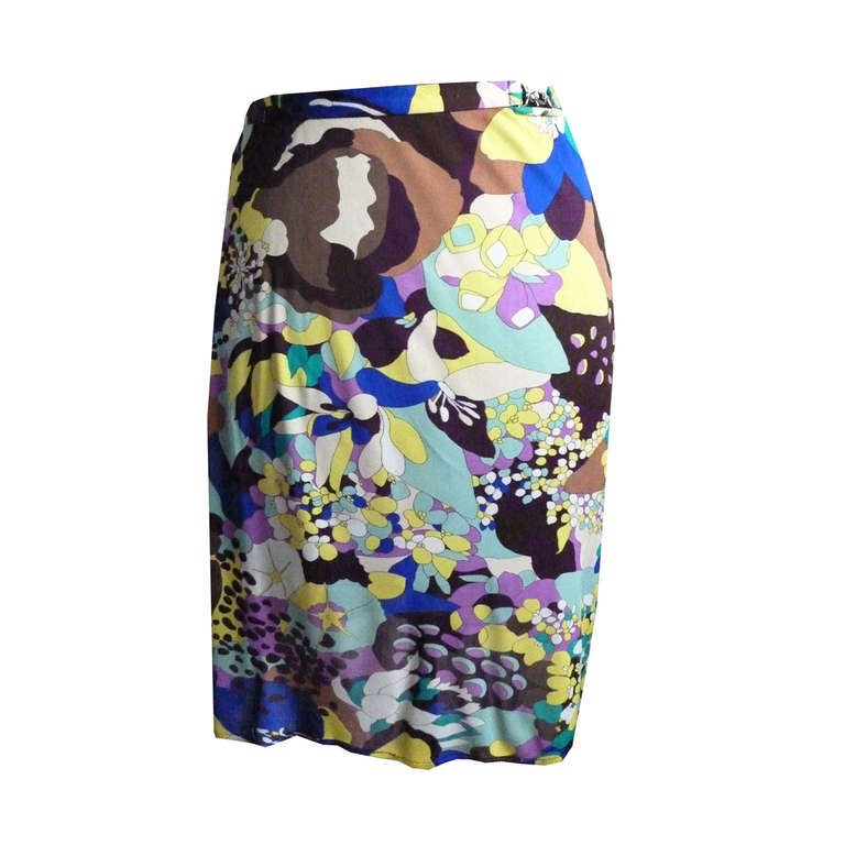 Gianni Versace Abstract Print Skirt Spring/Summer 2003 For Sale