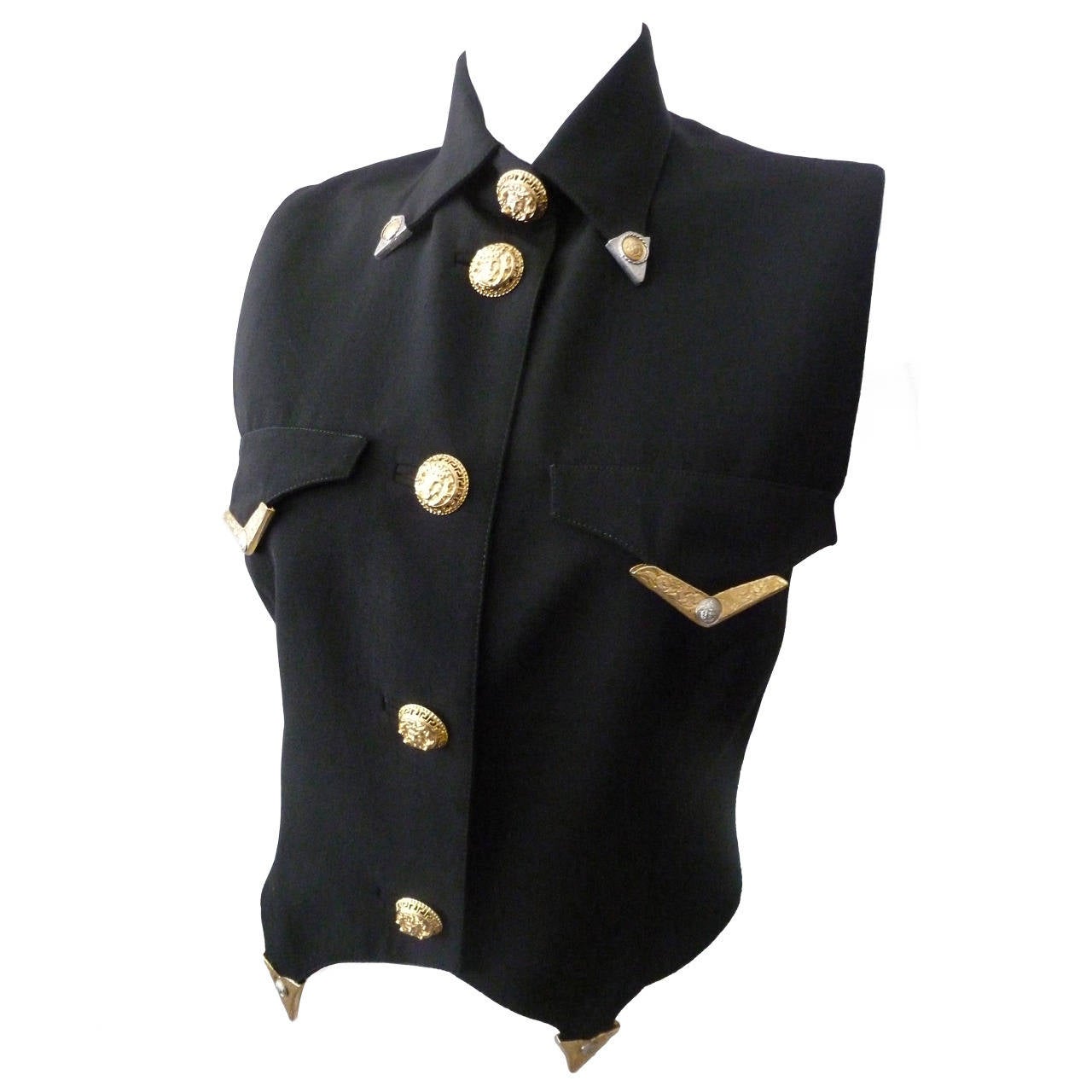 Gianni Versace Couture Cowboy Waistcoat Bondage Collection Fall 1992 For Sale