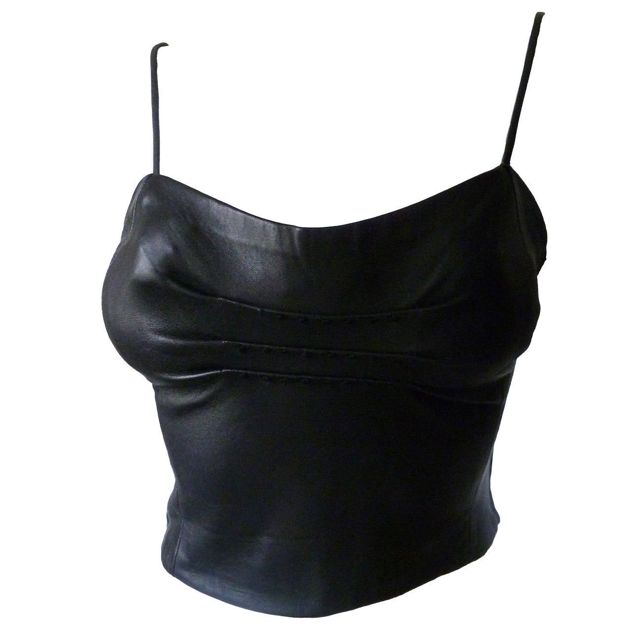 Atelier Versace Leather Bustier Fall 1996 For Sale