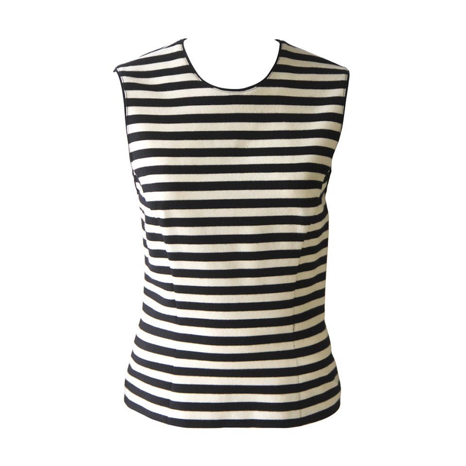 Rare Atelier Versace Nautical Striped Top Spring 1993 For Sale