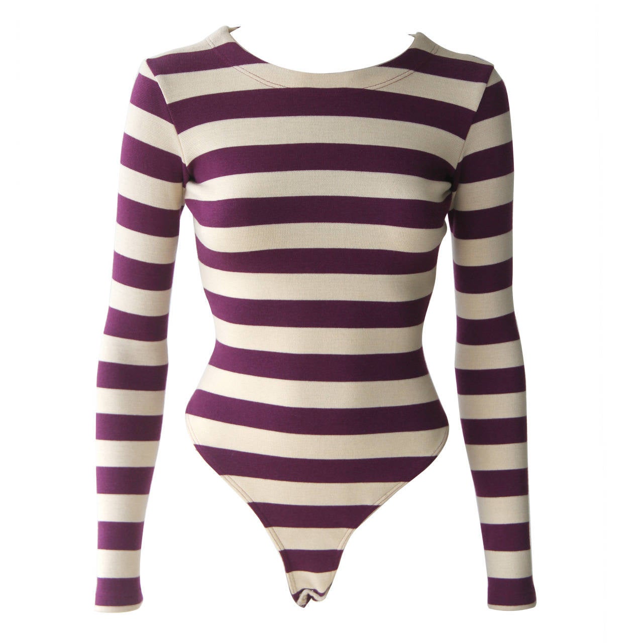 Rare Atelier Versace Nautical Striped Bodysuit Spring 1993 For Sale