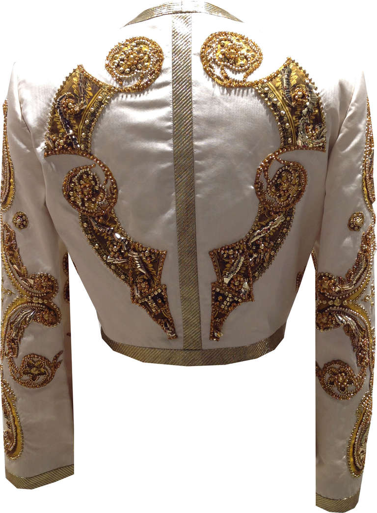 Important Gianni Versace Couture Silk Embroidered Jacket Spring/Summer 1992