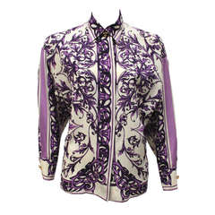 Gianni Versace Couture Silk Baroque Print Blouse Spring/Summer 1992