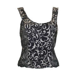 Gianni Versace Intimo Silk With Lace Silk Print Camisole Autumn/Winter 1991